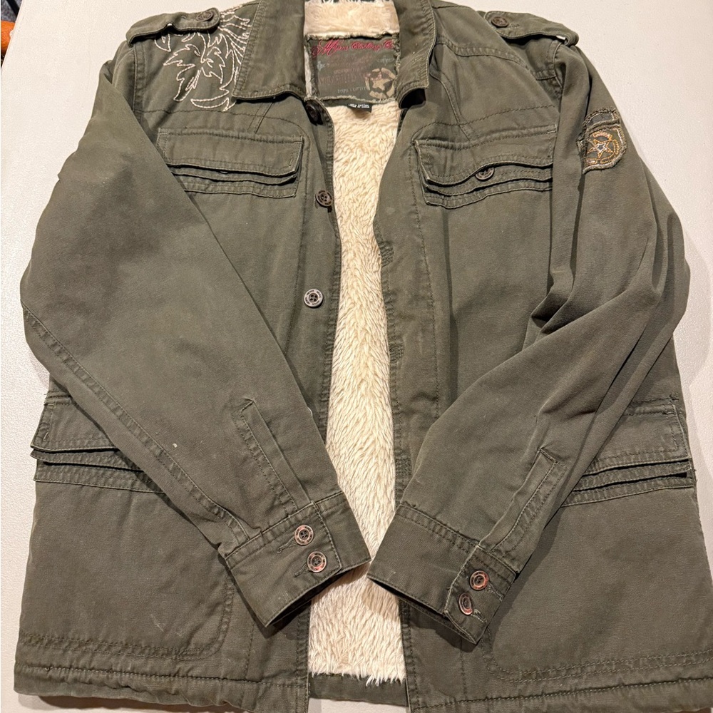 Men's Olive Green Military Jacket
